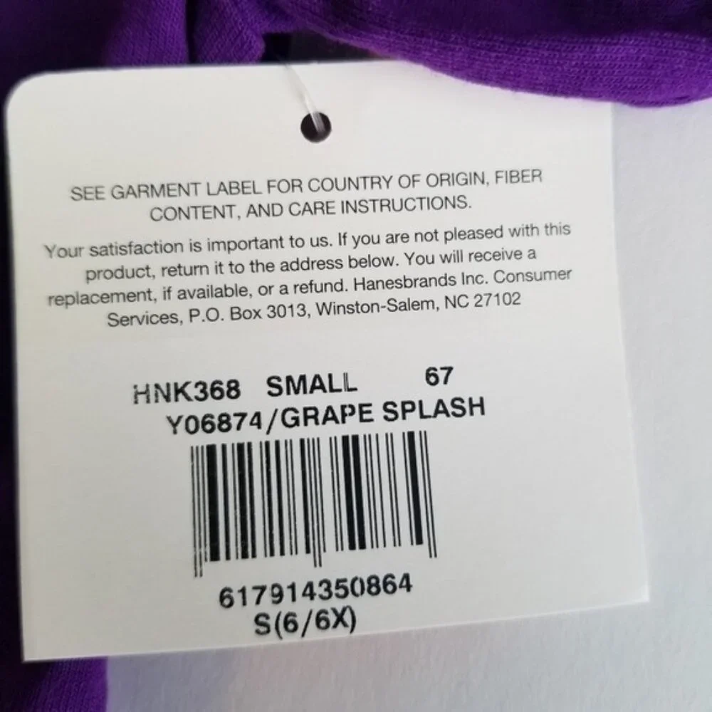HANES Girl Shirred Graphic Long Sleeve - Picture 5 of 5